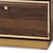 Baxton Studio Cormac Transitional Walnut Brown Finished Wood and Gold Metal 2-Drawer Coffee Table 208-12136 - alternate 8